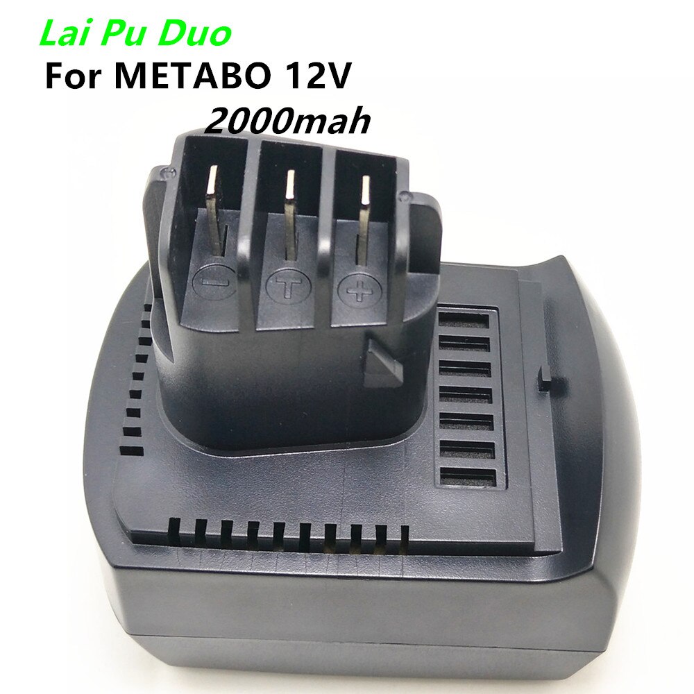 12 V 2.0Ah Ni-Cd Vervangen Power Tool Batterijen Voor Metabo 6.02151.50 BZ12SP Bz 12 Sp, ssp 12, ULA9.6-18