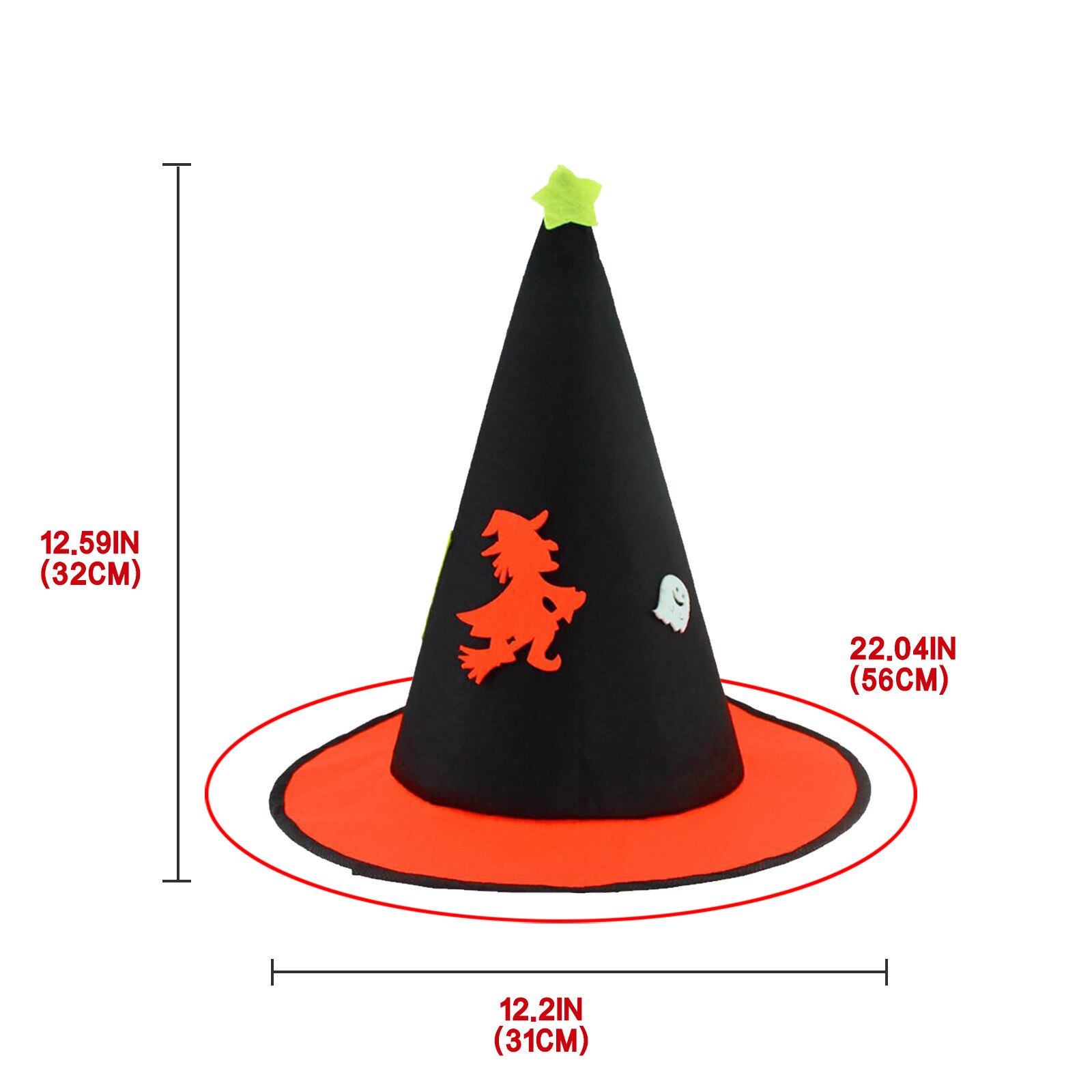 Black Witch Hats Wizard Top Hat Party Cap Cosplay Fancy Dress Halloween Masquerade birthday Head Wear