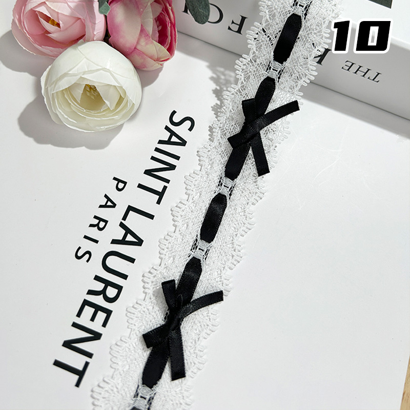 1m rosett plisserad spets handgjord gör-det-själv-dekoration babykläder kjol fåll kläder spets accessoarer gardiner heminredning accessoarer: Tråkig