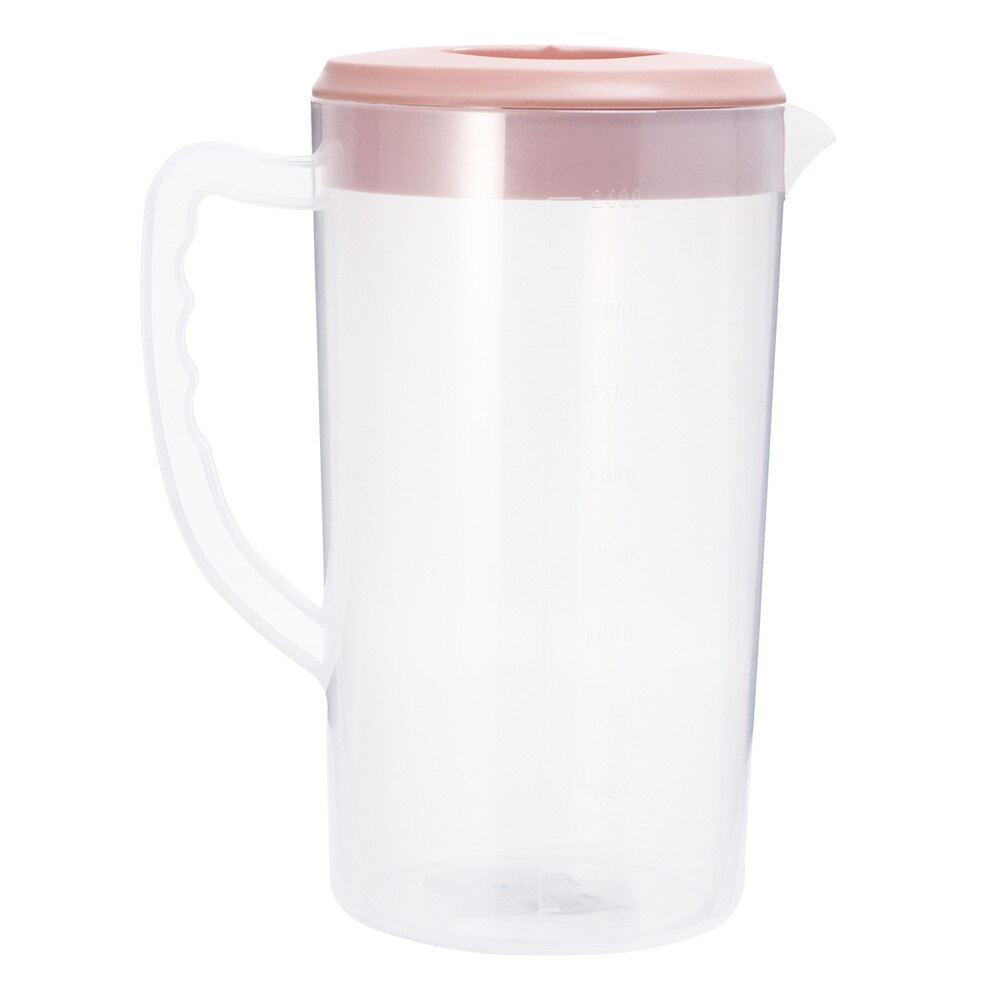 2200ML Large Capacity Beverage Storage Container Heat Resistant Cold Water Jug Plastic Juice Pitcher Household Teapot Kettle (Pi: Pink 1
