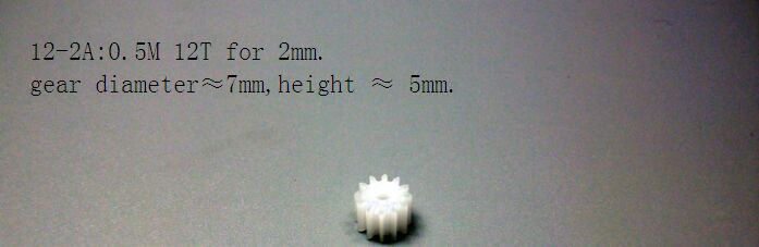 Diy plastic gear, DC motor 2mm/1.9mm shaft gear, 0.5 modulus mainshaft versnelling 0.5 m 8 t 9 t 10 t 11 t 12 t 14 t 16 t 18 t (elk 1 stuk = 8 stks)