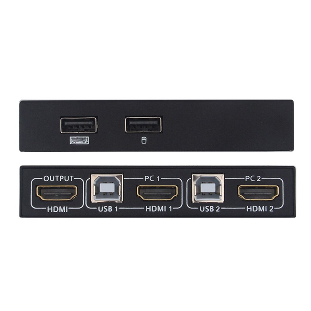USB HDMI KVM Switch Box 2 Poorten 4K Video Display USB Schakelaar KVM Splitter Box Voor 2 PC Delen toetsenbord Muis Voor Printer Thuis