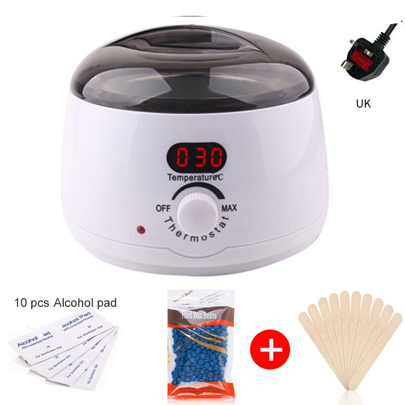 500CC Wax Smelt Machine Set Waxen Kit Wax Pot Lcd Epilator Ontharen Wax Smelter Ontharing Machine Calentador De Cera: UK-PLUG3