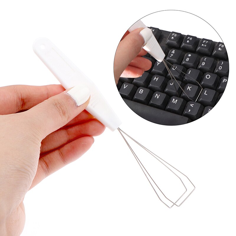 1Pc Nuttig Toetsenbord Sleutel Keycap Puller Remover Met Lossen Staal Schoonmaken Tool Keycap Starter Keyboard Dust Cleaner Aid