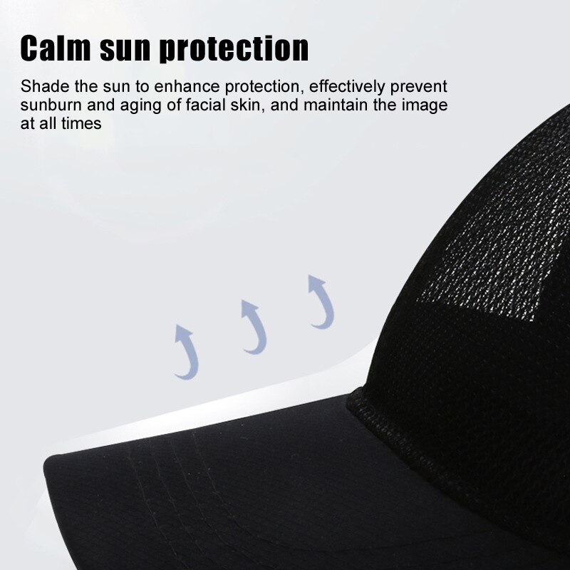 Unisex fuld mesh baseball cap hurtig tør køling solcreme åndbar sport snapback hat  hb88