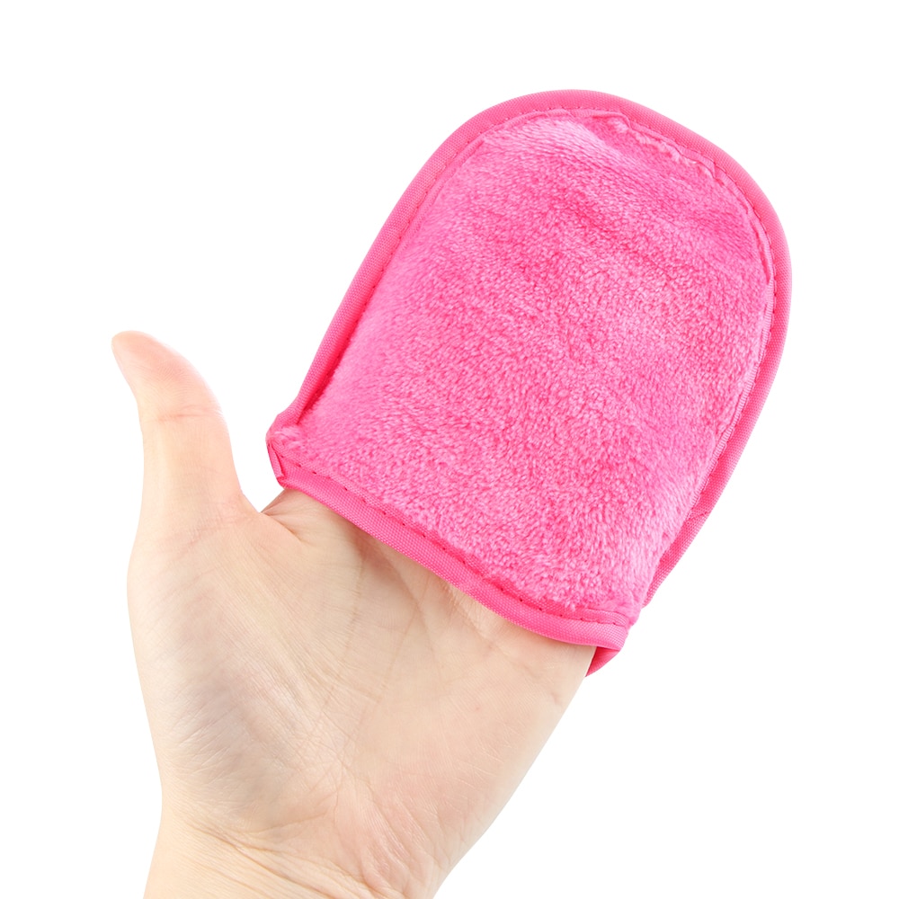13*10cm uudelleenkäytettävä mikrokuituinen kasvojenhoitopyyhe kasvojen liina meikinpoistoaine puhdistushanskat työkalu kauneus kosmetiikka puff meikkityökalu