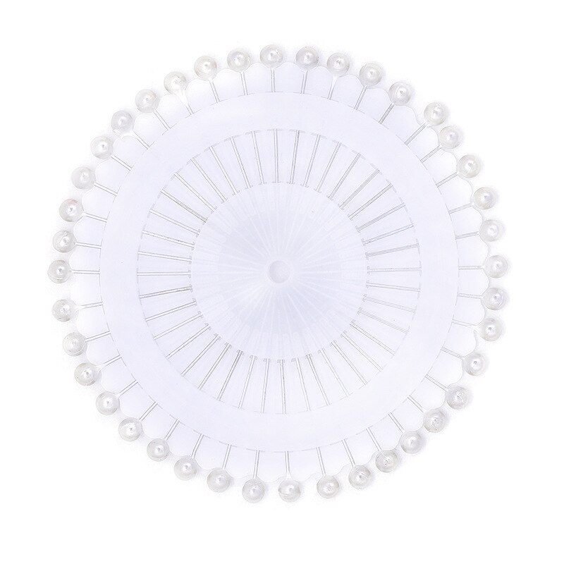 Alfileres de costura para manualidades, Pasadores rectos con cabeza de perla redonda y blanca de colores, 40/120/240/480 Uds.: White / 240Pcs