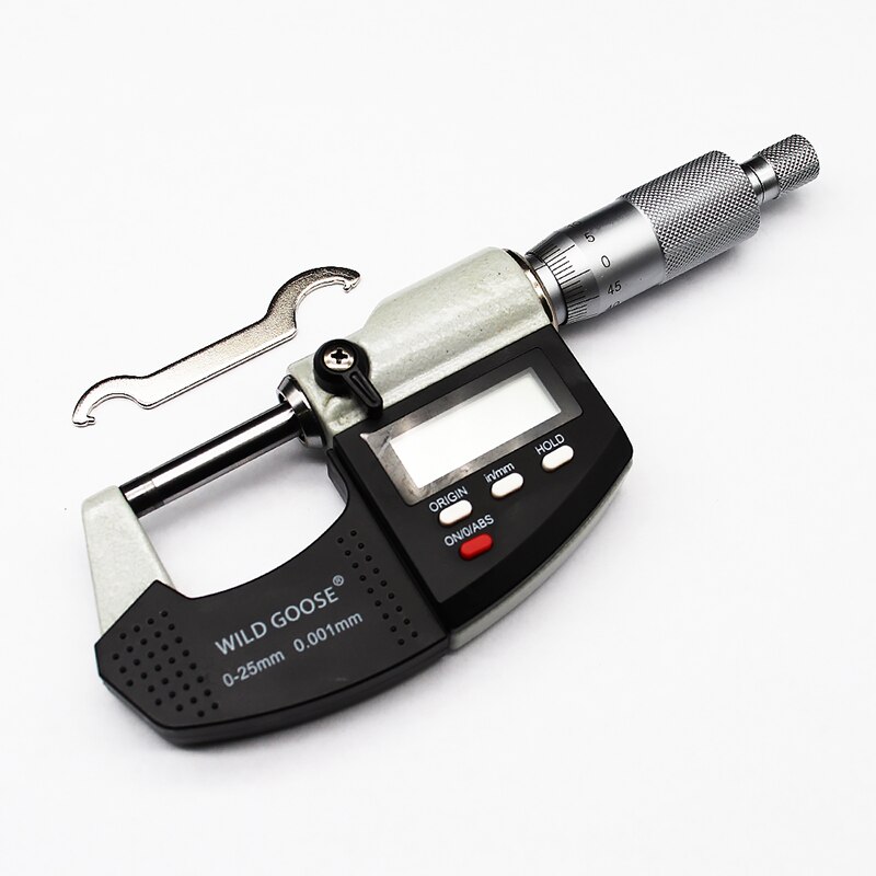 0-25 mm Electronic Outside Micrometers 0.001mm with Extra Large LCD Screen Digital Micrometer Electronic Digital Measure Tools