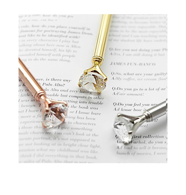 Korea gold diamond pen crystal pen queen Scepter ballpoint pen