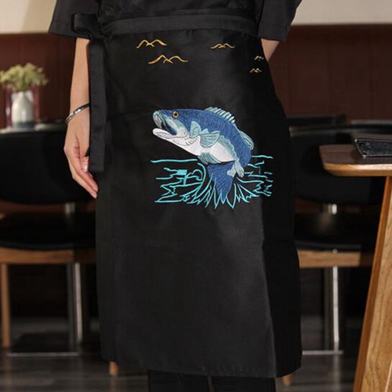 1pcs Sushi Chef Practical Apron Japanese Restaurant Bar Adult Work Uniform Waist Embroidery Unisex DAJ9292: Pattern 5