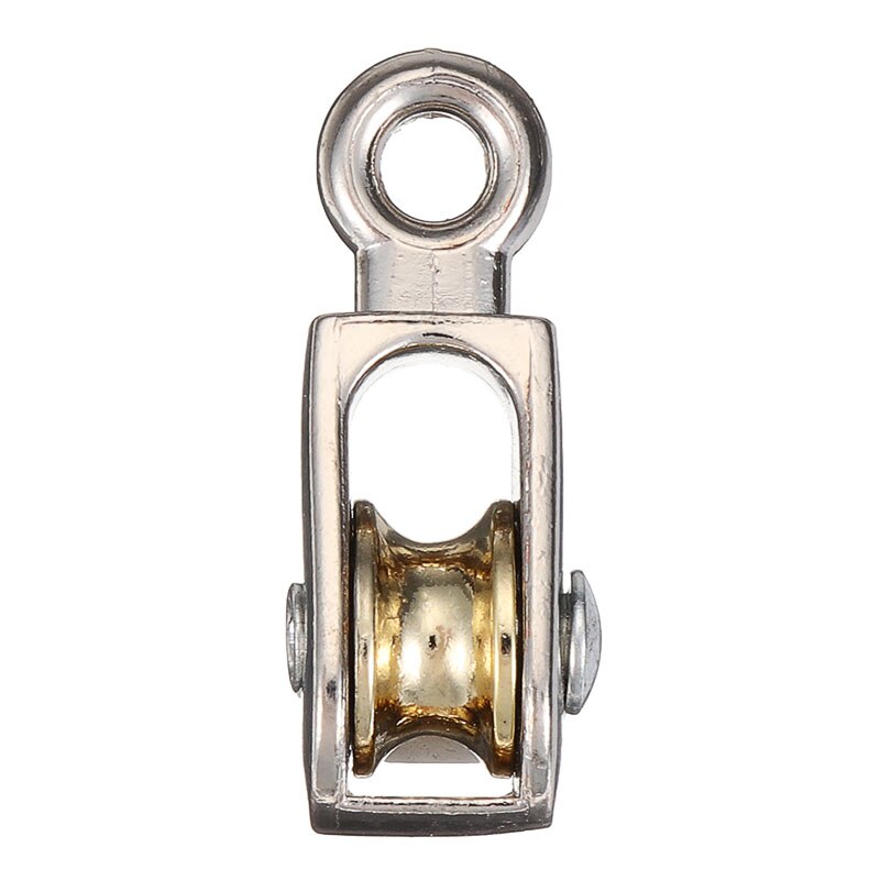 Dubbele / enkele wiel roterende vaste katrol metalen hefwerktuig touw hangende hefwiel schijf tuigage zinklegering 36mm/52mm/75mm: 36mm één wiel