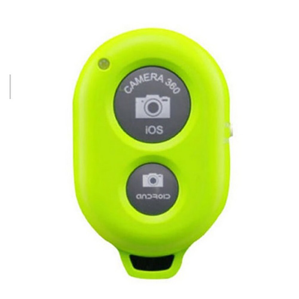 Wireless Bluetooth-compatible Remote Control Button Self-Timer Stick Shutter Release Camera Remote Controller: Green