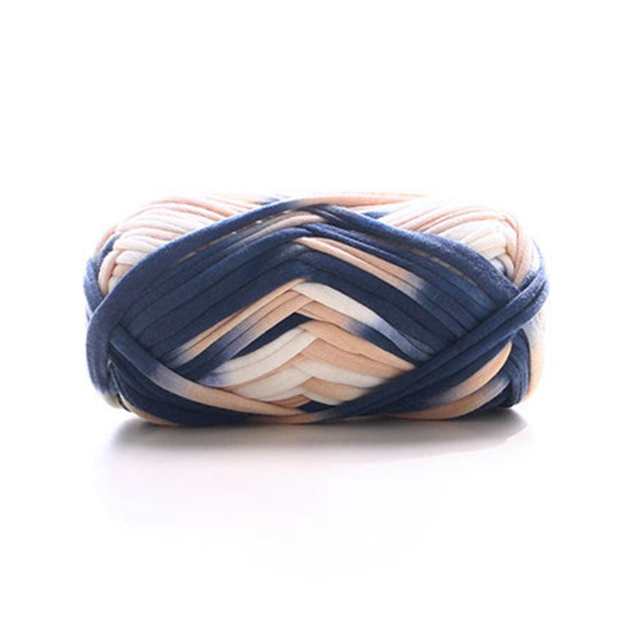 Virkgarn färgglad tyglinje mattstickningsgarn 100g/ st mjukvävd mattremsa påsar hemgarn för att sy babykuddar: 38