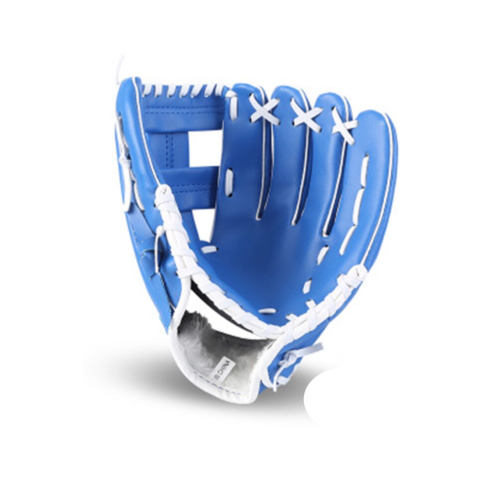 Guante de béisbol 10,5 ", 11,5", 12,5 "Equipo de práctica de softbol cómodo y duradero de mano izquierda para entrenamiento de hombre adulto y Mujer: blue / 12.5