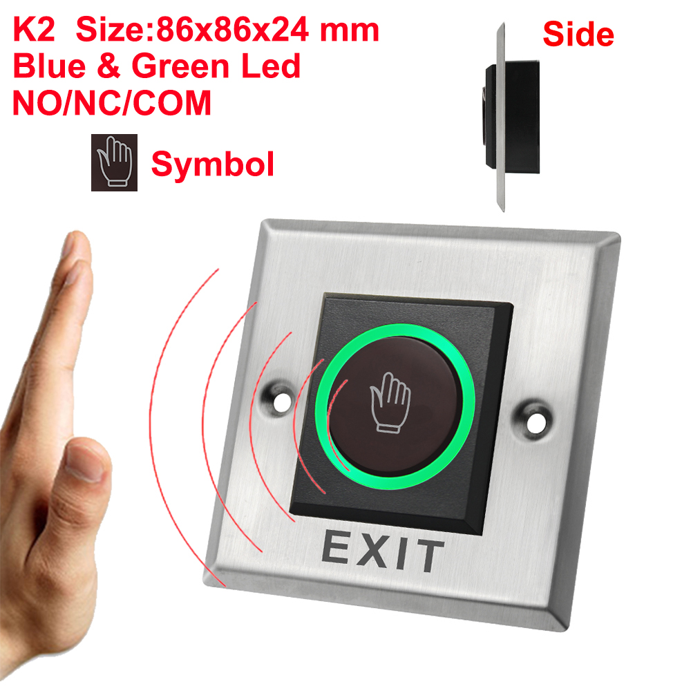 DC12V 24V Touchless Open Electronic Lock Release Switch IR Contactless Infrared No Touch Exit Button for Access Control System: Lavender
