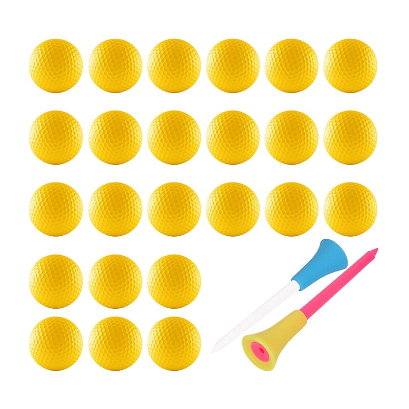 12 Balles De Baseball Mousse Souples 2,5 Pouces - Jaune - Entraînement Enfant