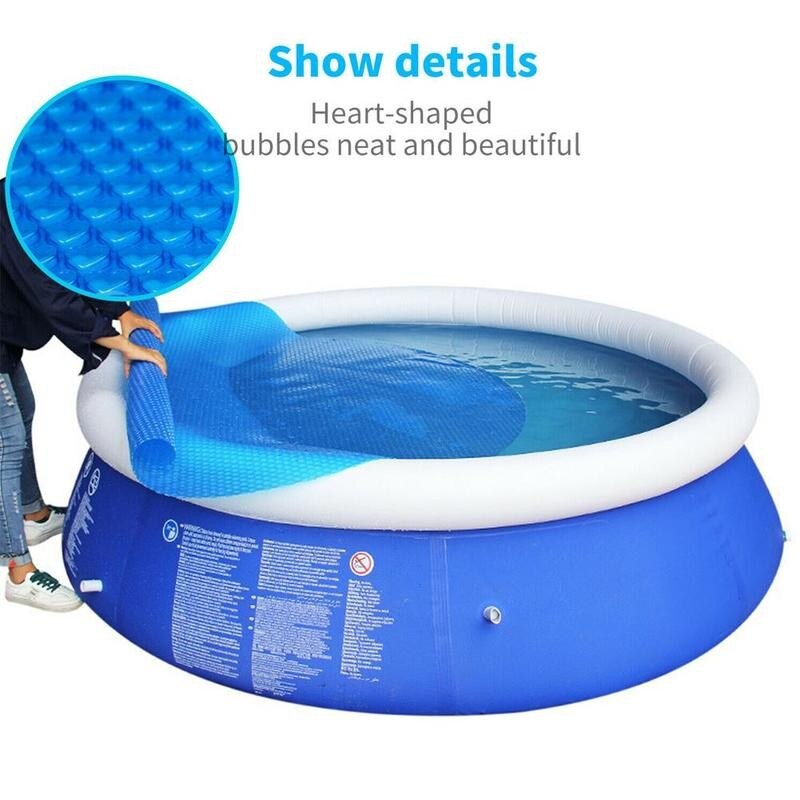 8/10ft poolovertræk rundt regntæt swimmingpoolafdækning anti-fordampning til oppustelig isolering pool film  t0 t 2