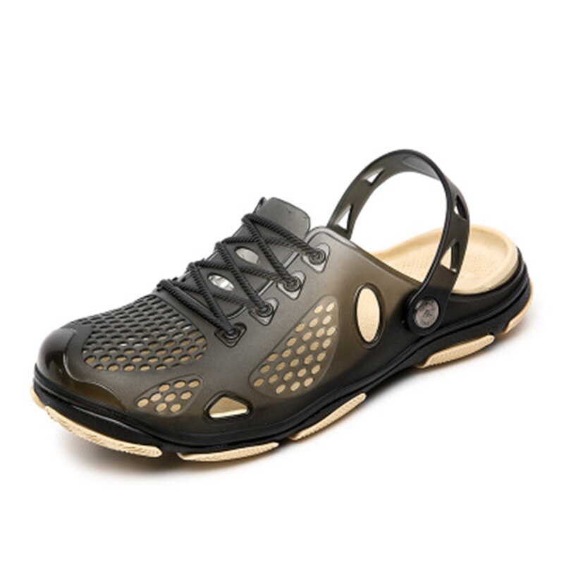 Gentlemen sandaler herr sommar snörning tofflor skor utomhus strand fritidsskor billiga manliga vattenskor plus storlek 35-45