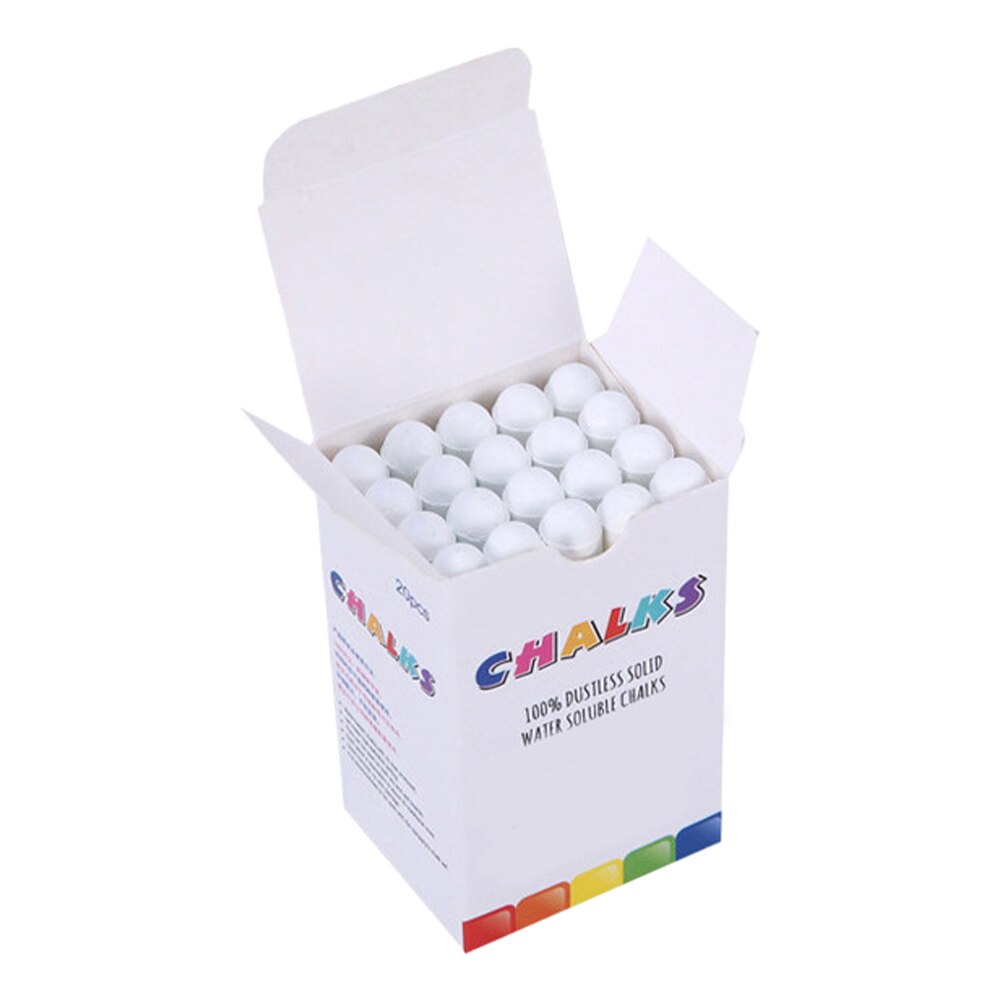 Meeting Room Non Toxic Kindergarten Drawing Writing Manual Playground Dustless Chalk Pavement School Stationery Kids Teacher: White