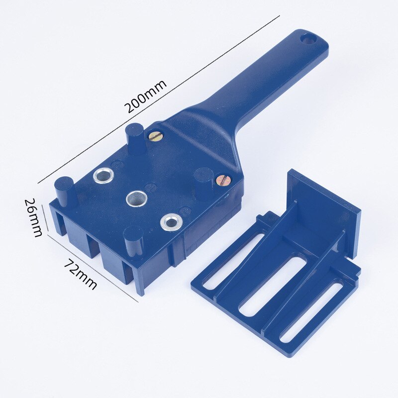 Hurtig trædowling jig abs plast håndholdt lomme hul jig system 6/8/10mm borehuller til tømrer dyvel samlinger