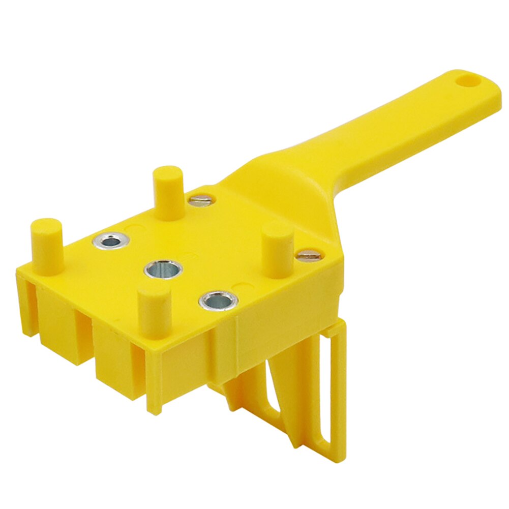 Drilling Hole Jig 1PC Quick Centering Fixture Pocket Hole Portable ABS Plastic Positioning Punching Handheld Dowel Jig: Yellow 1PC