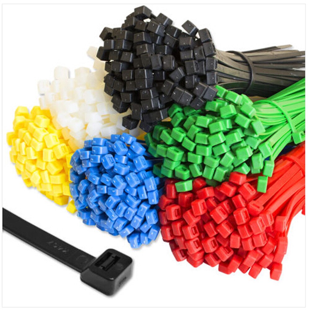 100 Stuks Kabelbinders 6 Kleuren 3Mm X 100Mm Zelfborgende Nylon Draad Kabel Zip Ties Black blauw Geel Organiser Groen Fasten Kabel