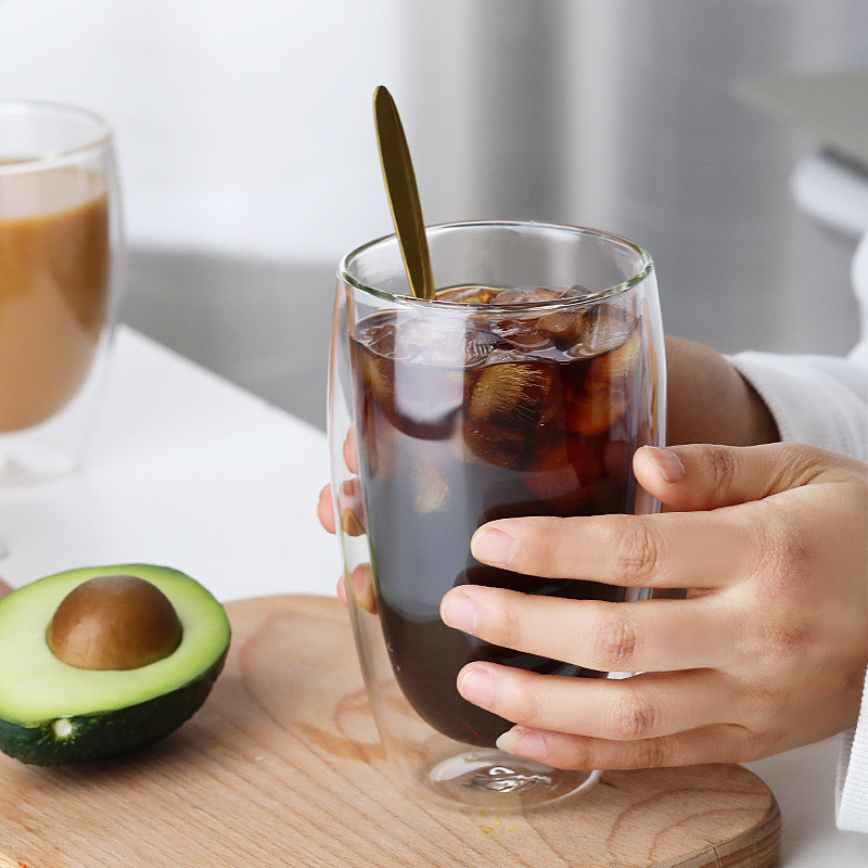 Dubbelwandige glazen beker warmte-isolatie transparante handgemaakte theedrankbekers MINI whiskyglazen espresso koffiemok