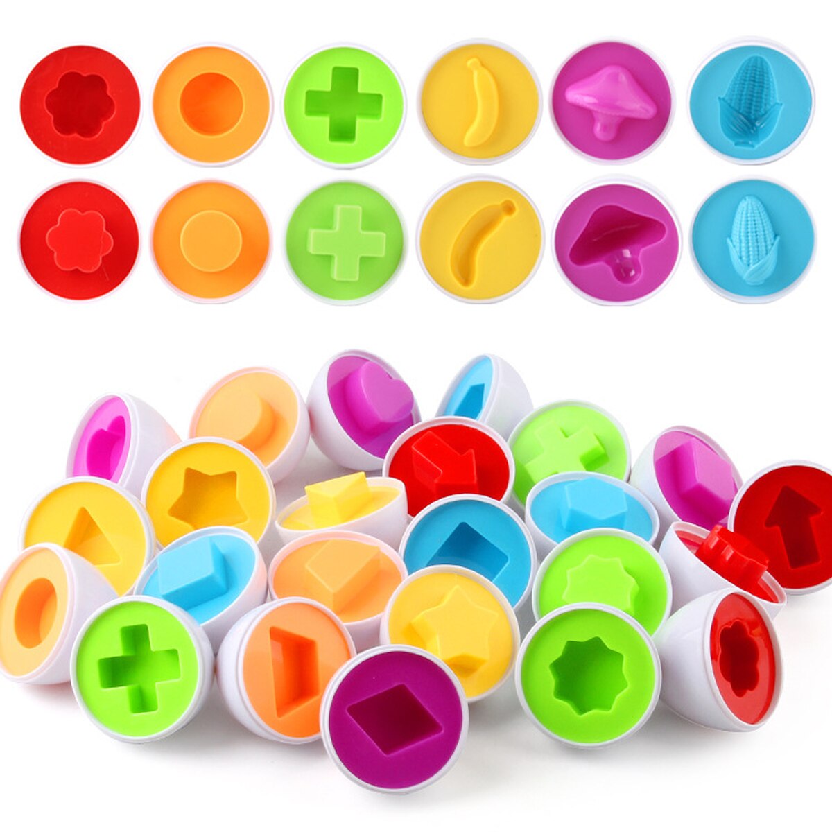 Forma quebra-cabeça brinquedos do bebê 13 24 meses inteligente ovo correspondência brinquedo de simulação educacional das crianças para o presente de natal de páscoa