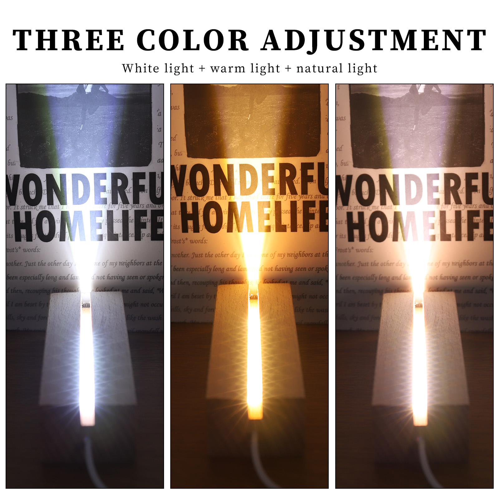 1-10pcs LED Wood Light Display Crystal Wooden Lighted Base Stand Acrylic Light Plate Base USB Wooden Base for Resin Art Lights