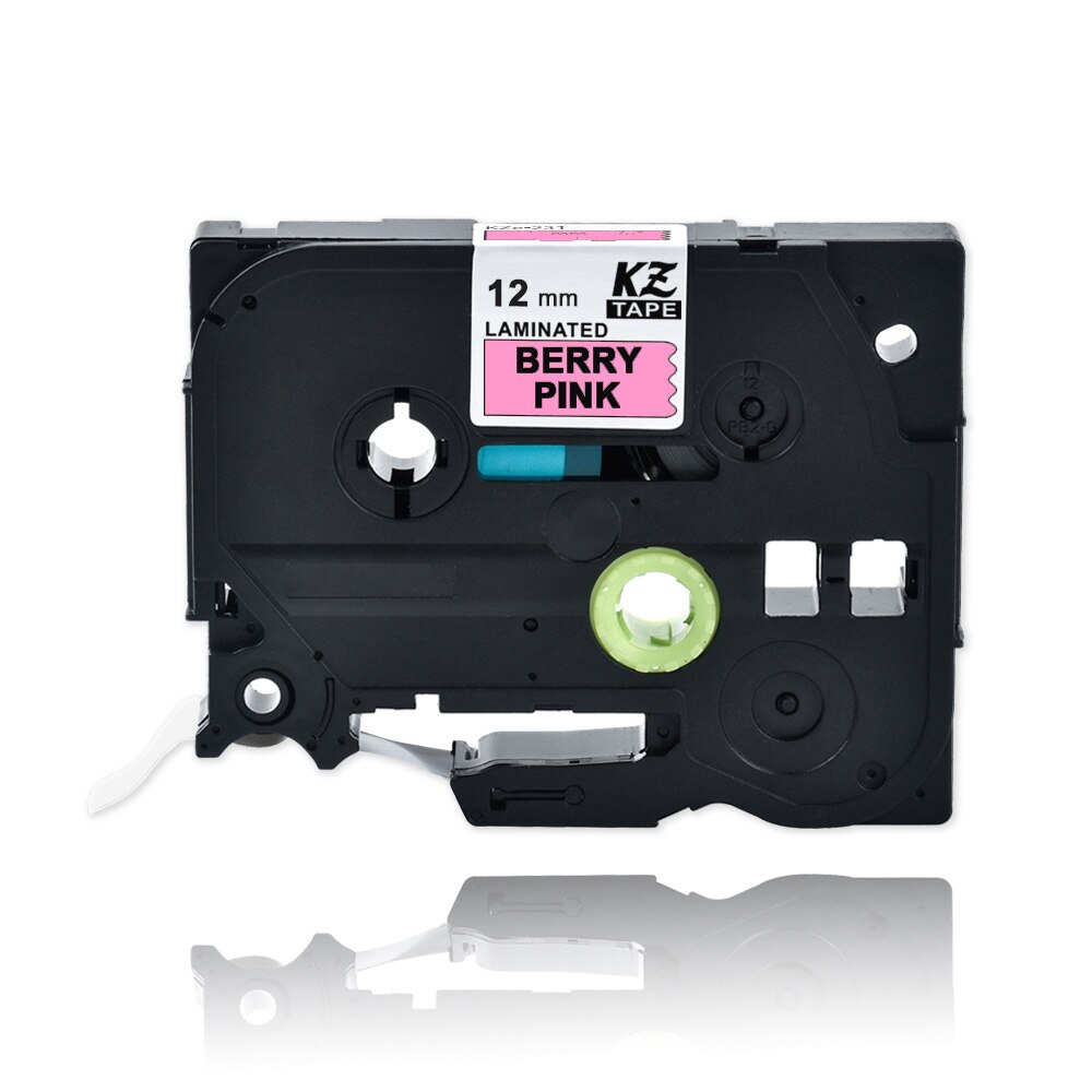 12mm piękny wzór laminowana taśma etykiet 231 631 kompatybilny do Brother P-TOUCH TZE drukarka etykiet TZ-231 tz231 TZ-631 131 1 paczka: Black on Berry Pink