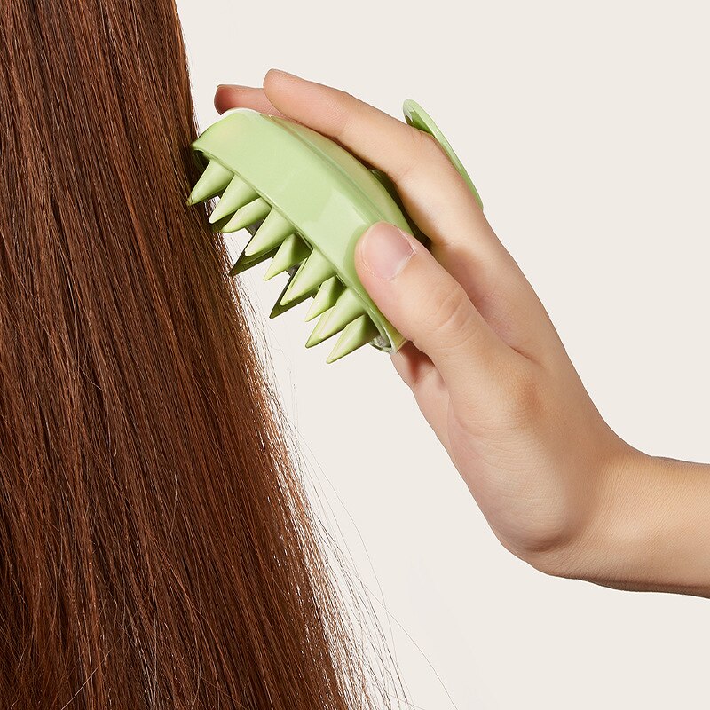 Märkä ja kuiva päänahan hierontaharjan pään puhdistus aikuisten pehmeä kotitalouskylpy silikoni shampoo harja hierontakampa