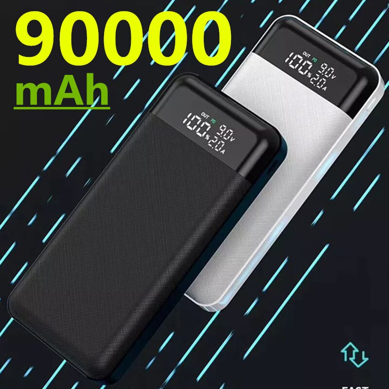 Power bank 90000mAh portable charger for Samsung Xiaomi mi mobile external battery power bank 90000 mAh mobile phone