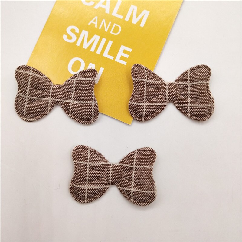 72 stks/partij 3.9*2.5 cm Strik Padded Applicaties voor DIY Kleding Naaien Leveringen DIY Haar Boog Decoratie: 3
