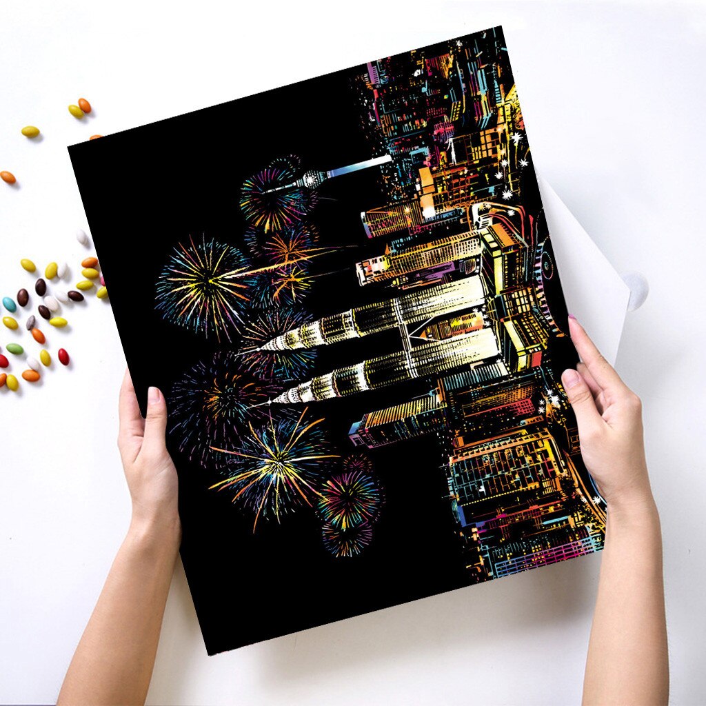 Gold Color Scratch It Scratch Art Teen Adult Scratch Card Magic Pictures