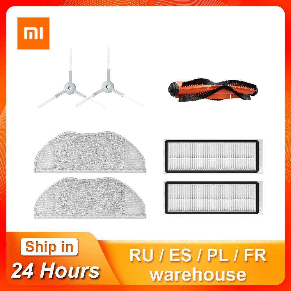 Original Xiaomi Mijia Sweeping Mopping Robot Vacuum Cleaner G1 Spare Part Pack Kits Side Roller HEPA Filter Main brush Mop