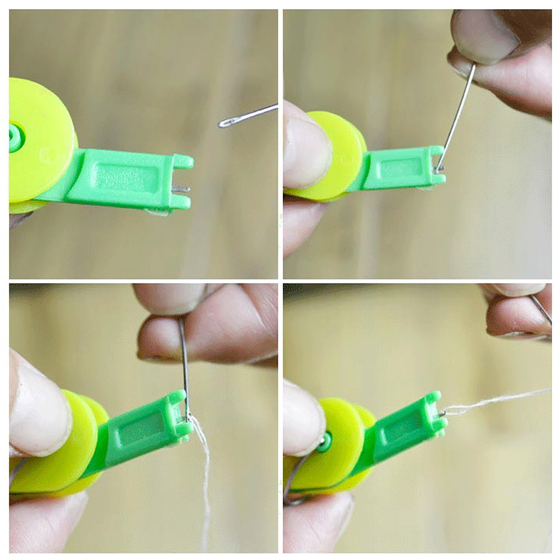 2pcs Use Tool Automatic Needle Threader Stitch Insertion Tool Elderly Guide Needle Easy Device Automatics Thread Sewing Supply