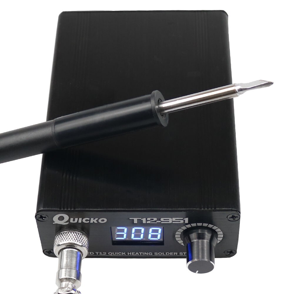 LED T12-951 Digital Controller Soldering Station Electronic solder Iron with P9 plastic handle and iron tips without power cable