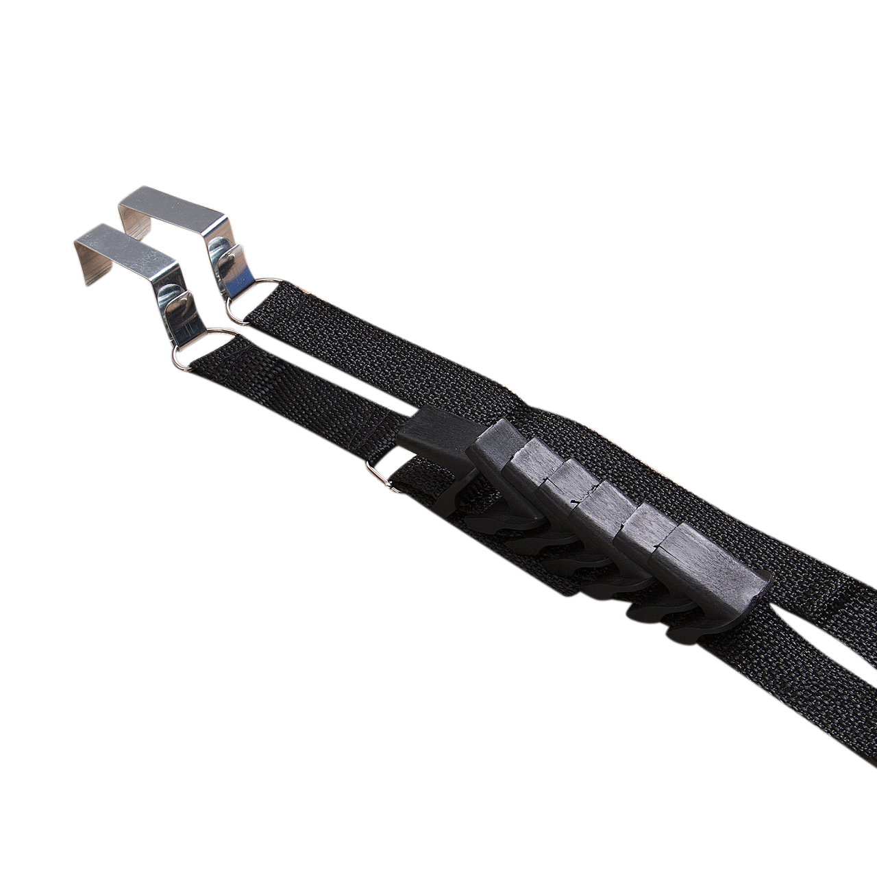 Adjustable Over Door Hook Rack Coat Hat Bag Clothes Hanger Organizer Storage Holders Home Storage Organization Clothes Rack: Black