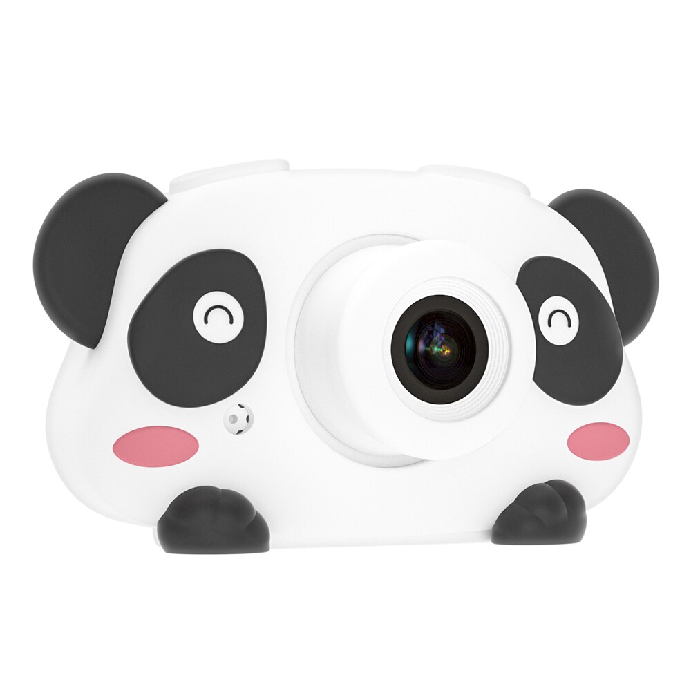 Cámara de juguete Digital barata para niños de dibujos animados para bebé con pantalla IPS de 2,0 pulgadas para Amiga educativa para niños videocámara de vacaciones: Panda