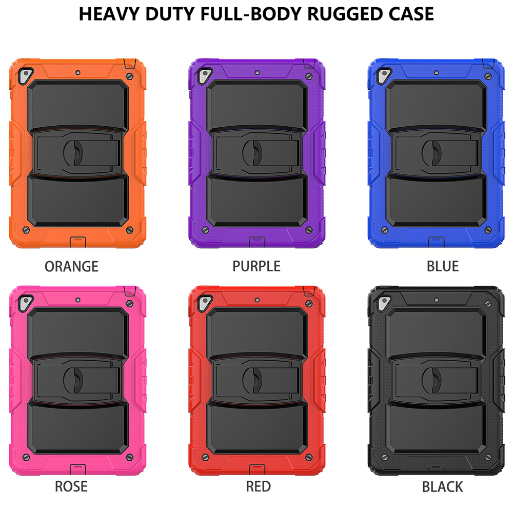 For Apple iPad 9.7 Air 2 Pro 9.7 A1566 A1822 A1893 Case Kids Safe Silicon PC Hybrid Shockproof Stand Tablet Cover