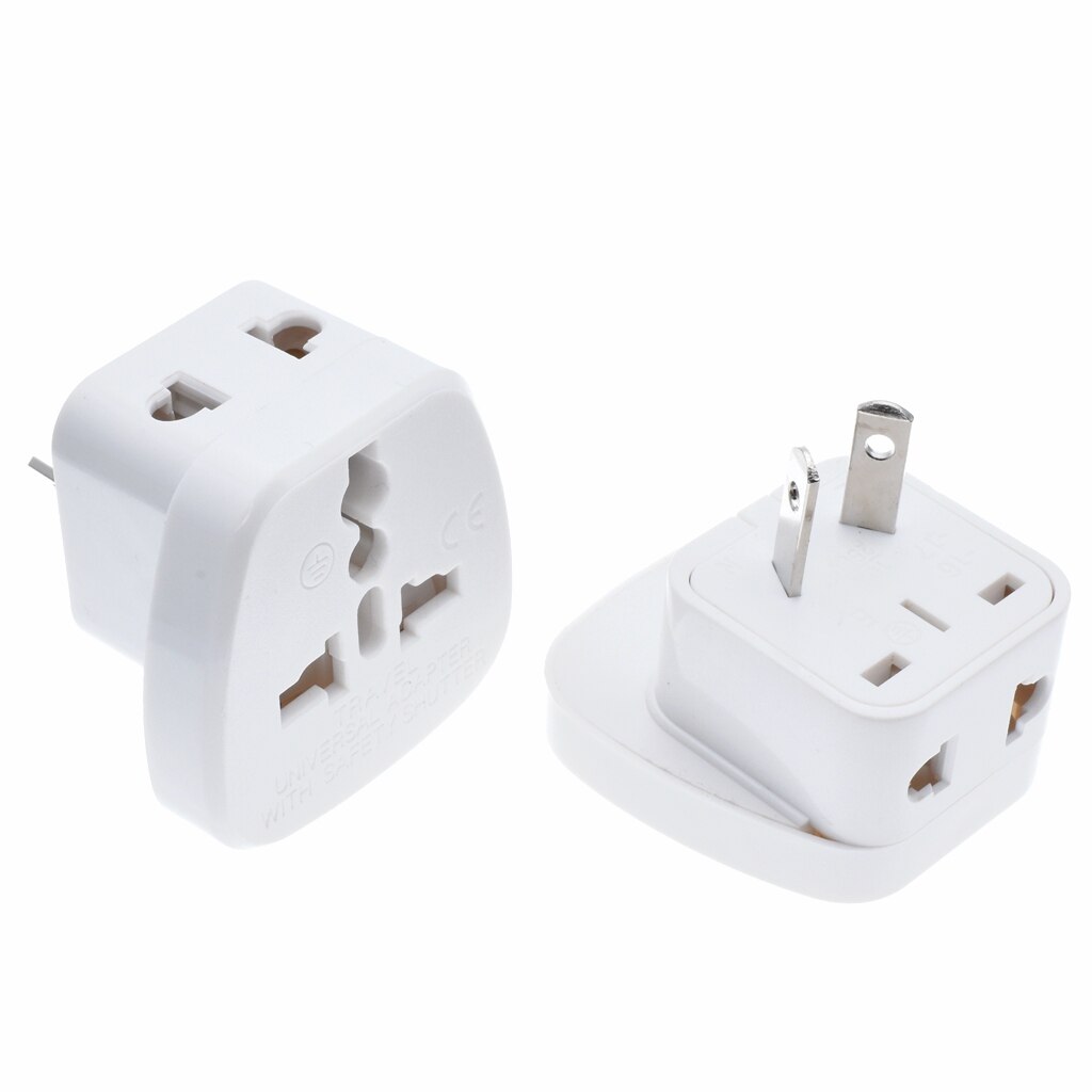 2pcs 2pins Plug adaptor ! Universal US UK EU to AU/NZ Power Plug Travel Adapter for Australia or Zealand