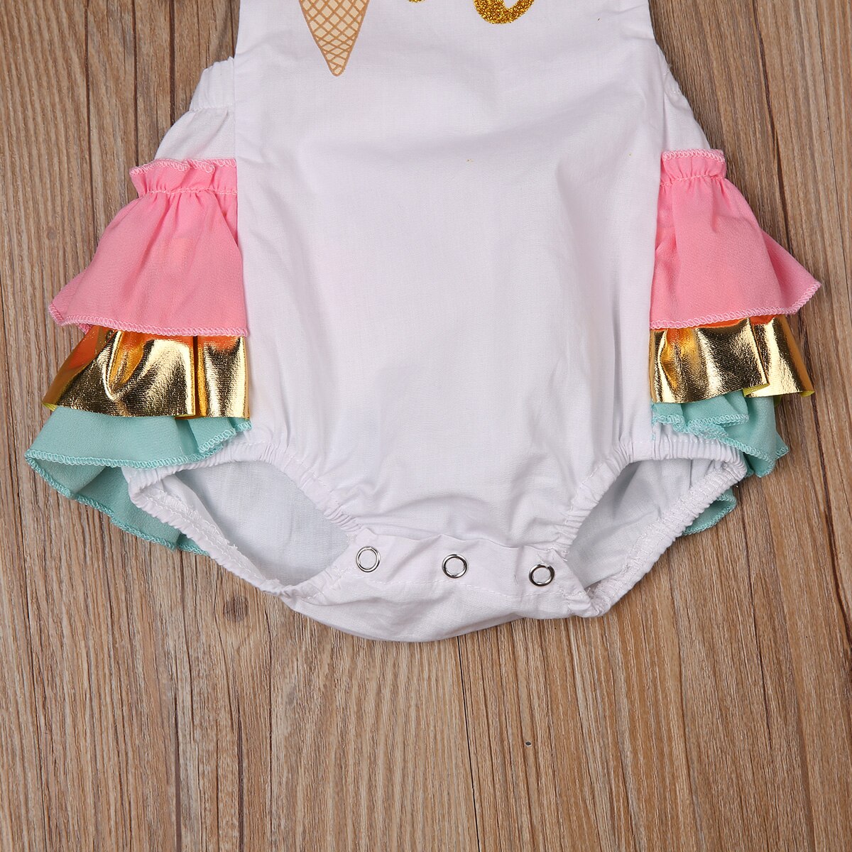 -né enfants bébé filles garçons combishorts sans manches ceinture lettre imprimer dos nu volants combinaisons 0-24M