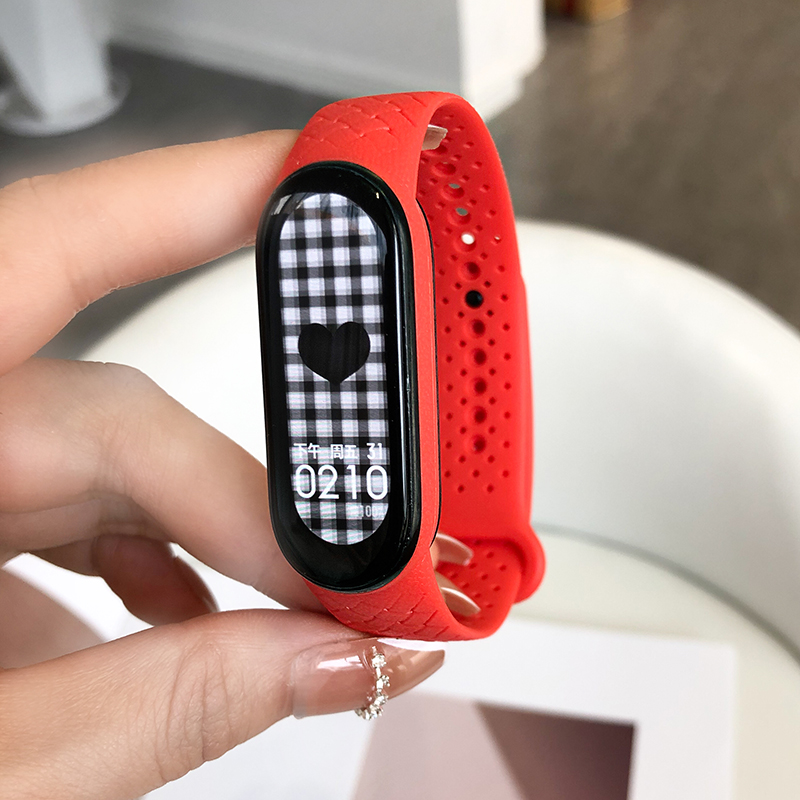 Correa de fibra de carbono para Xiaomi Mi Band 7 nfc pulsera smartwatch MIband 5 pulsera de silicona correa Mi Band 4 5 3 6 Accesorios: XXL / Celestial teal