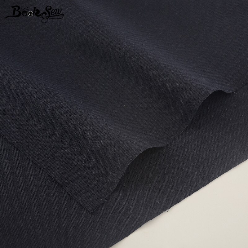Booksew Textile Cotton Linen Fabric Dark Blue Color Sewing Material For Tablecloth Bag Curtain Cushion Pillow Zakka Tissu CM
