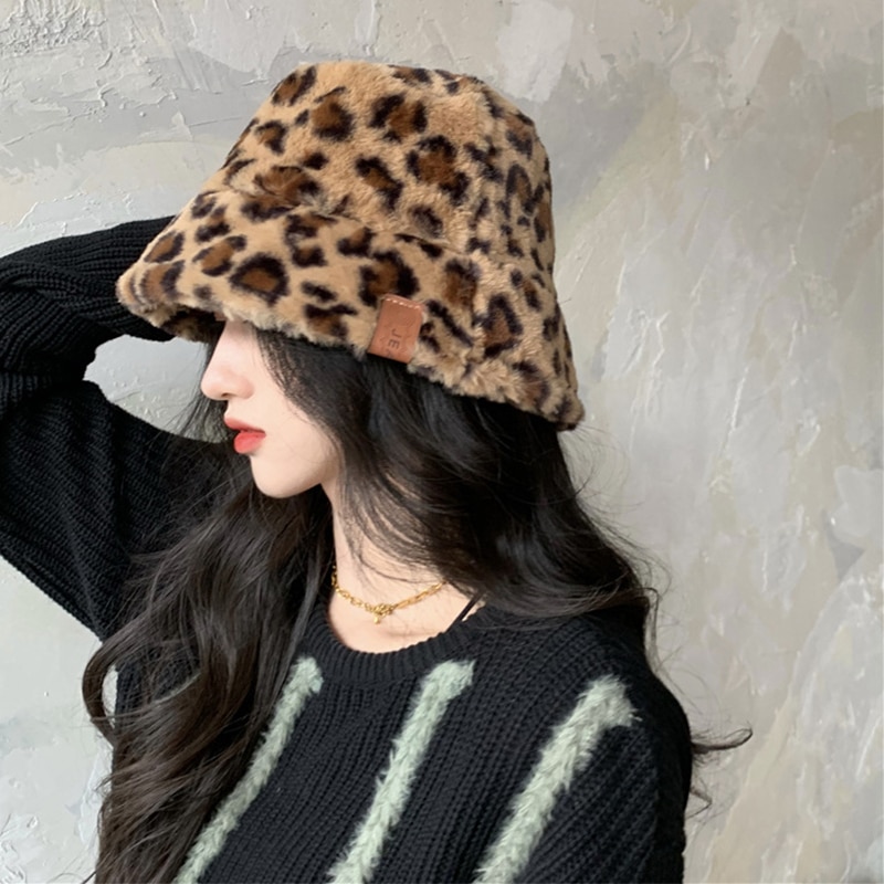 soul young Dames Winter Faux Fur Pluche Emmer Hoed Cloche Hoed Winter Bont Warm Fisherman Cap, Zwart, One size