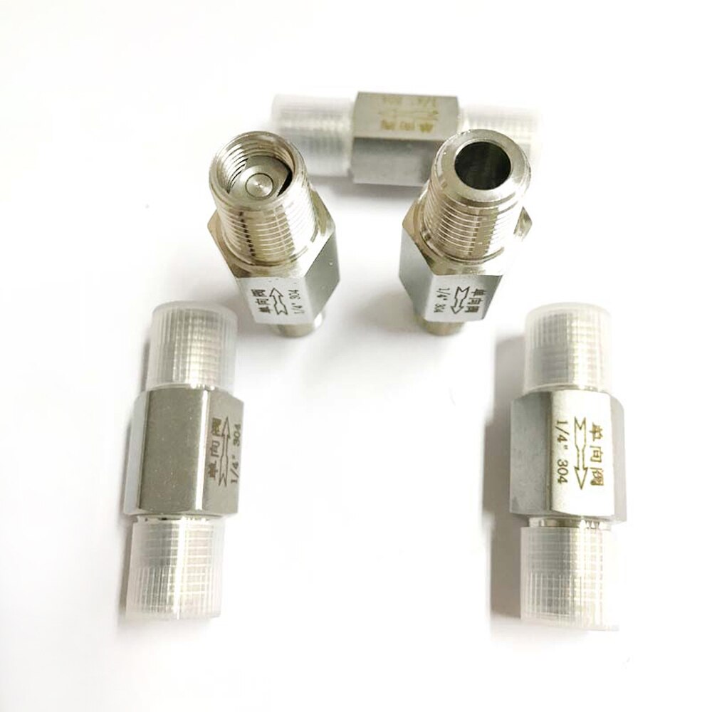1/4" 3/8" 1/2" BSPT Equal Male Check Valve Non Return One Way 304 Stainless Steel Water Gas Oil