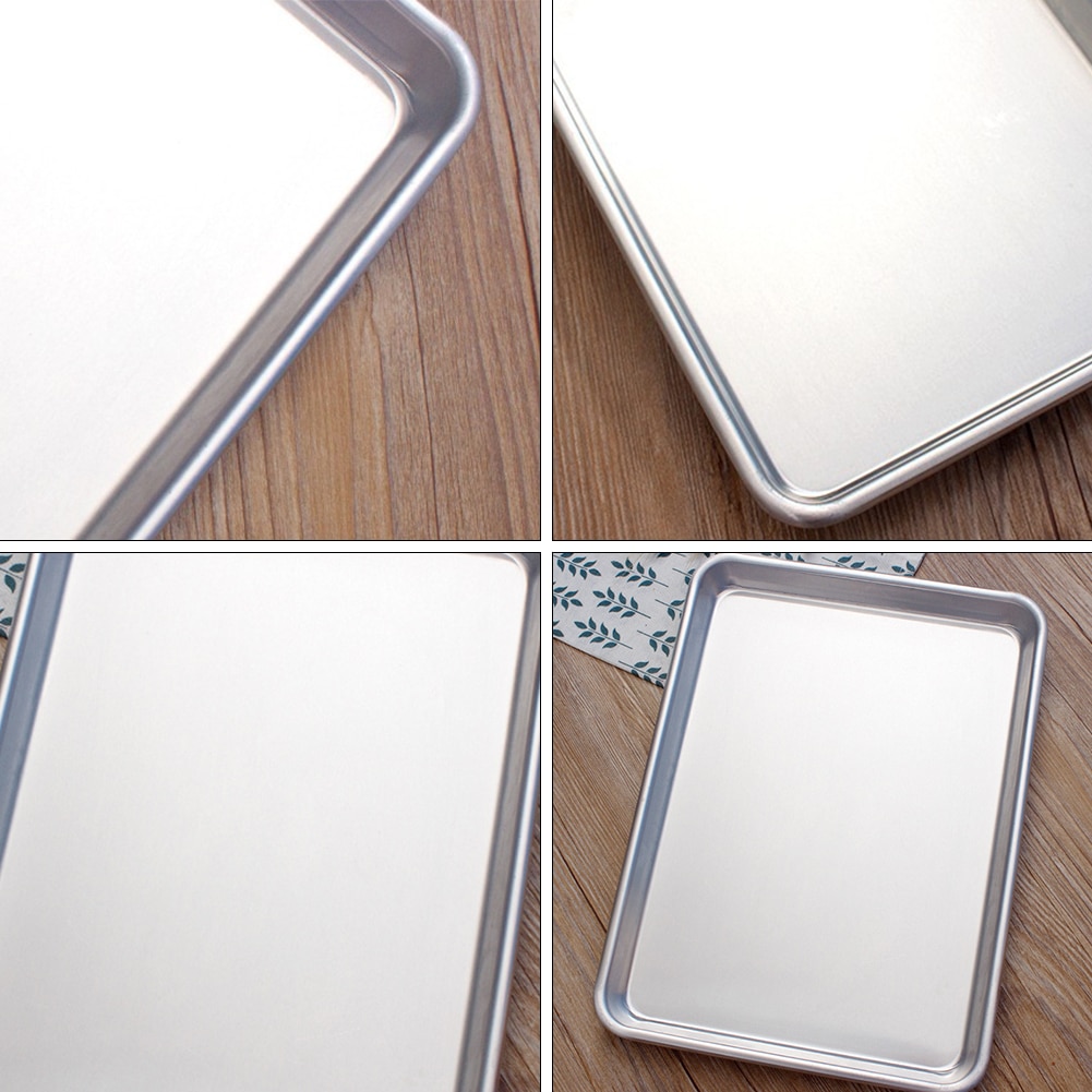 Aluminum Alloy Cake Baking Tray Rectangular 24.5*33.5*2.5CM Cake Tray Baking & Cookie Sheets Square & Rectangular Cake Pans
