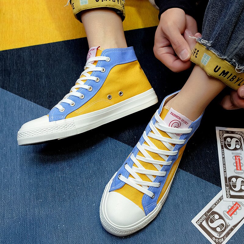 Luozheke chaussures d'été en toile pour hommes chaussures pour hommes chaussures décontractées chaussures en tissu pour hommes chaussures de skateboard chaussures montantes
