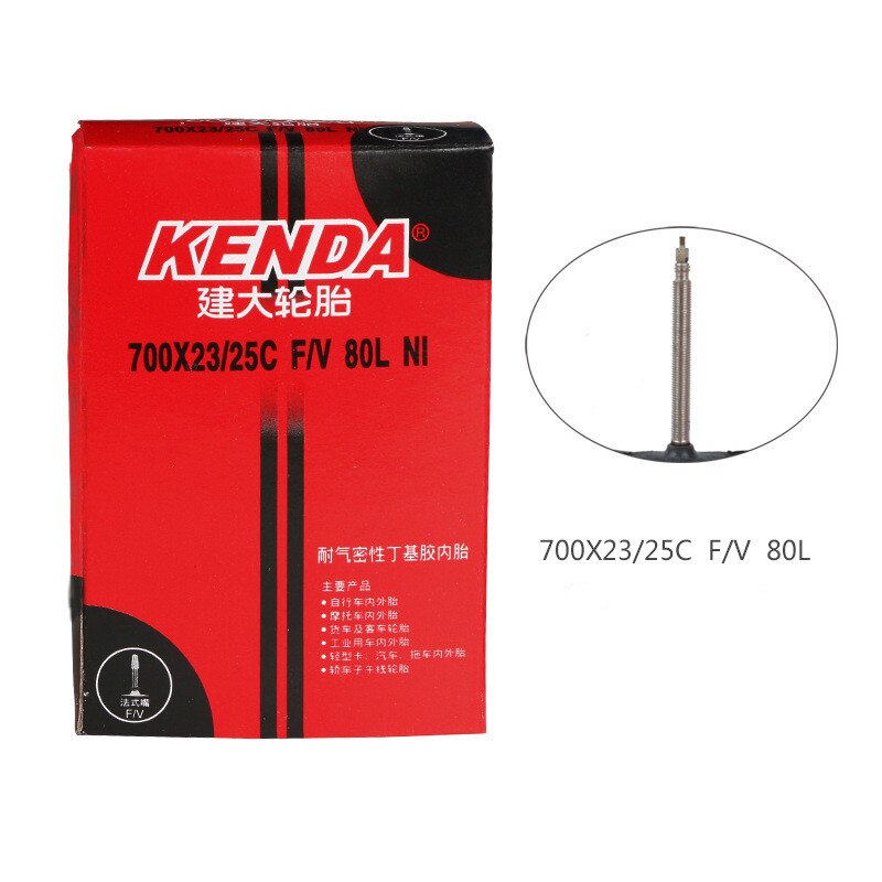 KENDA chambre à air de vélo pour vélo de voyage de route 700*23/25C 700*28/32C 700*35/43C AV/FV pièces de vélo chambre à air en caoutchouc butyle