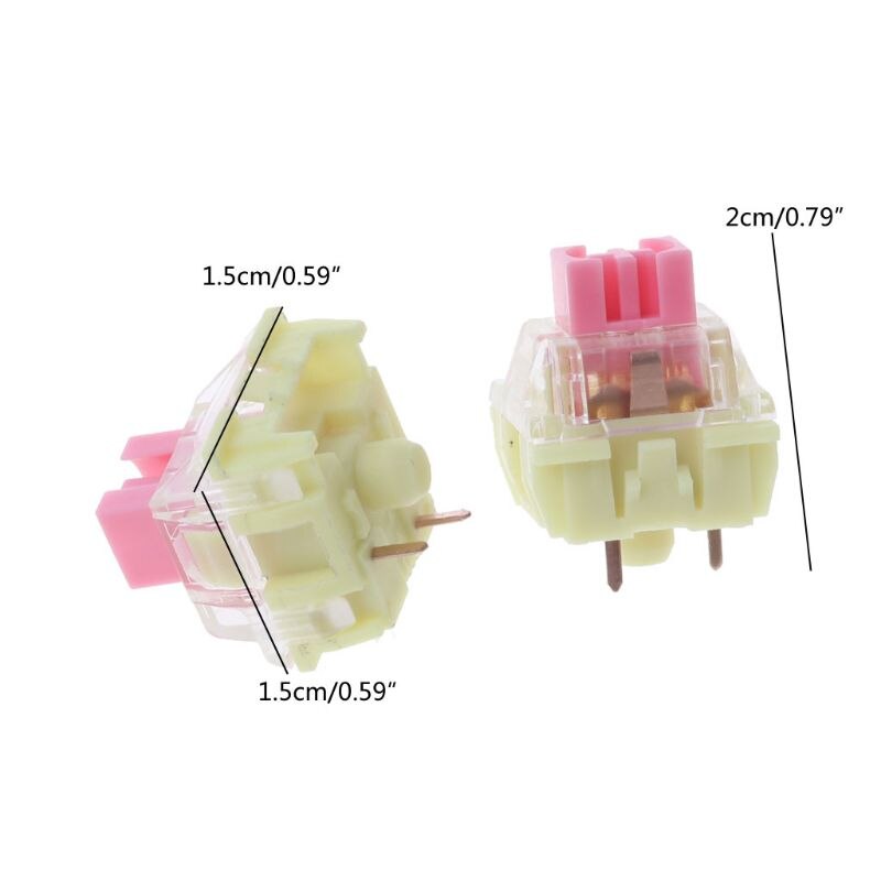 5pcs TTC Pink Mechanical keyboard Switch Pink Gold Contact Switch 3pin 100 Million Lives For Cherry Gateron MX Switch keyboard